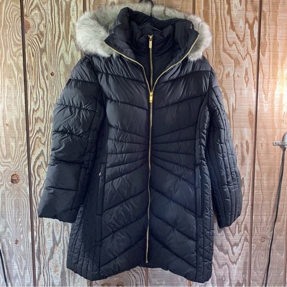 Anne Klein Jackets & Coats Anne Klein Long Black Winter Coat With